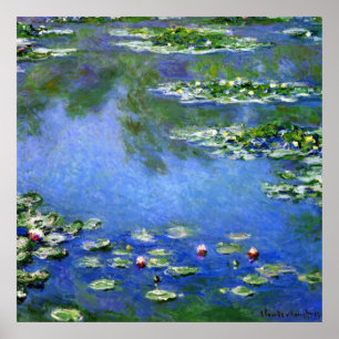 Seerosen von Claude Monet, Vintage Fine Art Poster