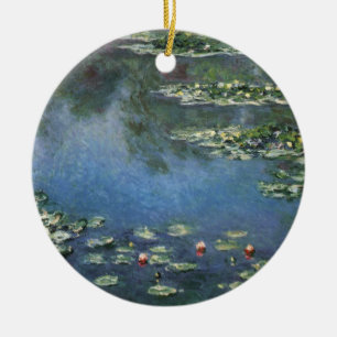 Seerosen von Claude Monet, Vintage Flowers Keramikornament