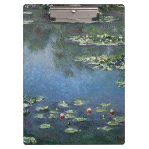 Seerosen von Claude Monet, Vintage Flowers Klemmbrett