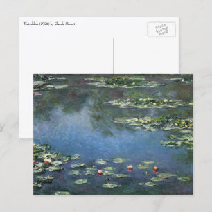 Seerosen von Claude Monet, Vintage Flowers Postkarte