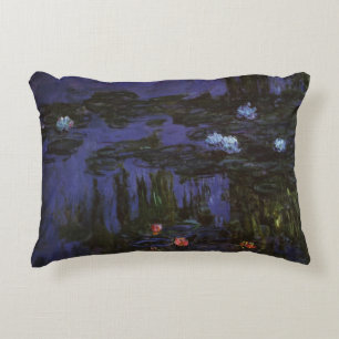 Seerosen von Claude Monet, Vintage-Impressionismus Dekokissen
