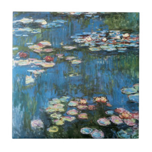 Seerosen von Claude Monet, Vintage Impressionismus Fliese