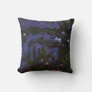 Seerosen von Claude Monet, Vintage Impressionismus Kissen