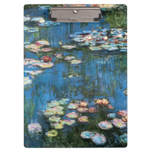 Seerosen von Claude Monet, Vintage-Impressionismus Klemmbrett