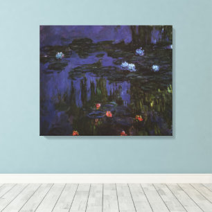 Seerosen von Claude Monet, Vintage-Impressionismus Leinwanddruck