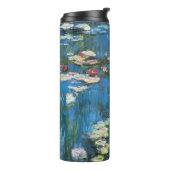 Seerosen von Claude Monet, Vintage Impressionismus Thermosbecher (Nach links gedreht)