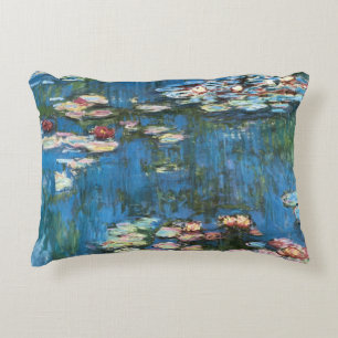 Seerosen von Claude Monet, Vintage-Impressionismus Zierkissen