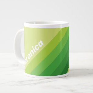 Seerosenblatt Grün gestreift mit Namen Jumbo-Tasse