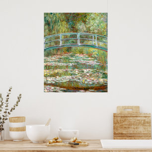 Seerosenteich-Brücke Claude Monet Poster