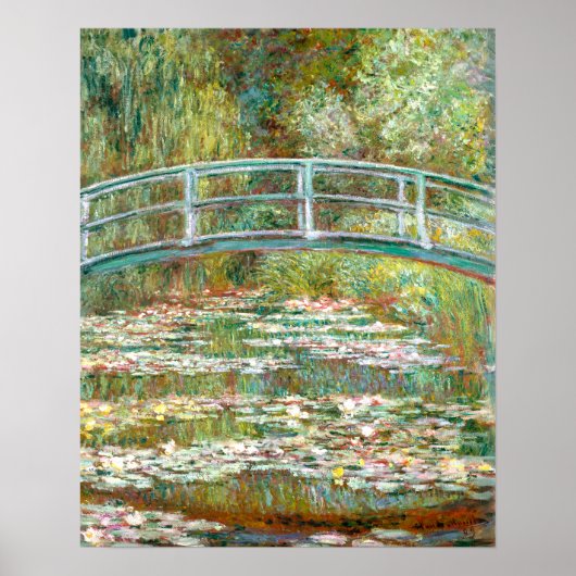 Seerosenteich-Brücke | Claude Monet | Poster (Vorne)