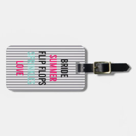 Seersucker Blue Summer Bridge Sprinkle Party Gepäckanhänger