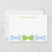 Seersucker Bow Krawatte Personalisierte Mitteilung Dankeskarte (Vorderseite)