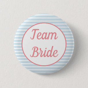 Seersucker-gestreifter Team-Braut-Knopf Button