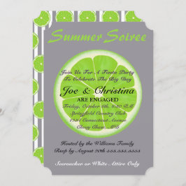 Seersucker & Limone Fiesta Cocktail Party Einladun Einladung