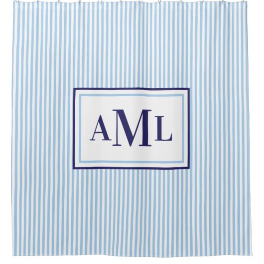 Seersucker Print Monogram Shooting Vorhang (Vorderseite)