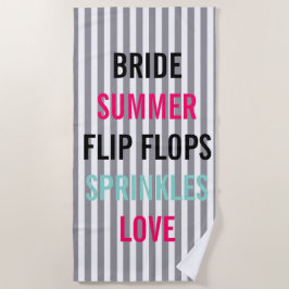 Seersucker Summer Bride Sprinkle Party Strandtuch