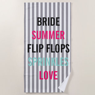 Seersucker Summer Bride Sprinkle Party Strandtuch