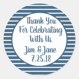 Seersucker Vielen Dank für Ihren individuell anpas Runder Aufkleber