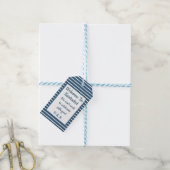 Seersucker Wedding Willkommenstempel Geschenkanhänger (Mit Garn)