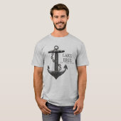 Sees ERIE Not leidender nautischer Piratenanker T-Shirt (Vorne ganz)