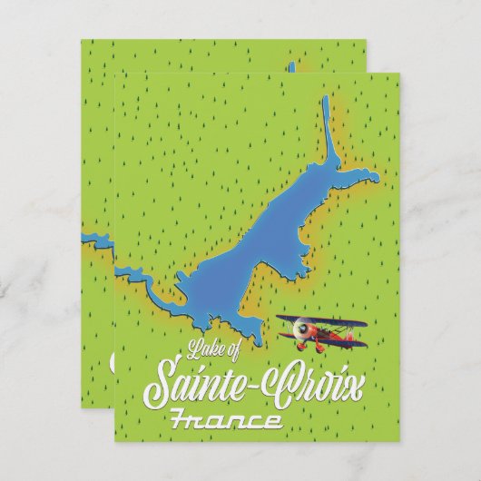 Sees Sainte-Croix Frankreich Reiseplan (Vorne/Hinten)