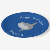 Seesaibling mola niedlicher Cartoon Pappteller (Schrägansicht)