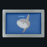 Seesaibling mola niedlicher Cartoon Rechteckige Gürtelschnalle<br><div class="desc">Der größte Boni-Fisch der Welt - der Ozeansunfish oder Mola mola im Stil der niedlichen Cartoon-Illustration.</div>