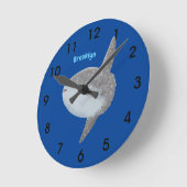 Seesaibling mola niedlicher Cartoon Runde Wanduhr (Winkel)
