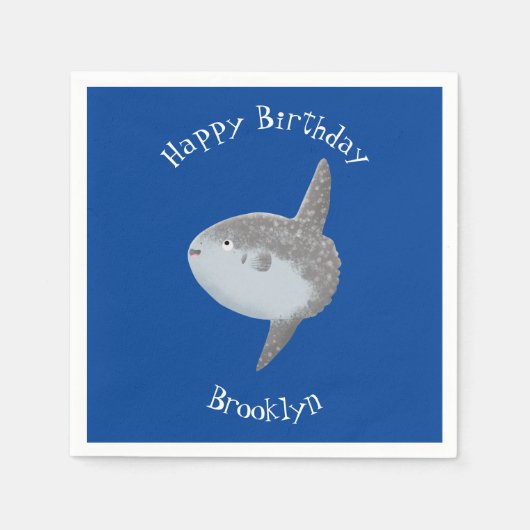 Seesaibling mola niedlicher Cartoon Serviette (Vorderseite)