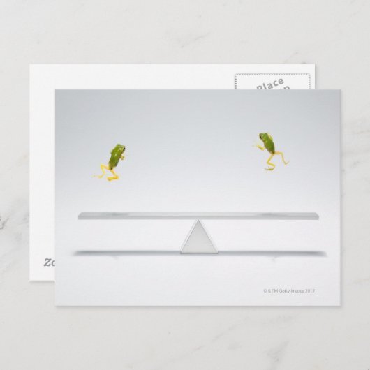 Seesaw Postkarte (Vorne/Hinten)