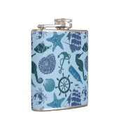 Seeschatten des blauen Musters Flachmann (Rechts)