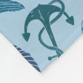 Seeschatten des blauen Musters Fleecedecke (Ecke)