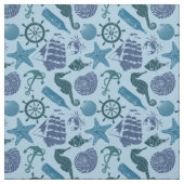 Seeschatten des blauen Musters Stoff (Muster)