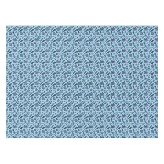Seeschatten des blauen Musters Tischdecke (Vorderseite (Horizontal))