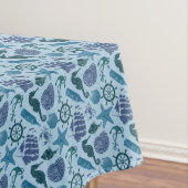Seeschatten des blauen Musters Tischdecke (Beispiel)