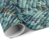 Seeschaum-Blau Marbleized Buch Endpapers Geschenkpapier (Rolleneckpunkt)