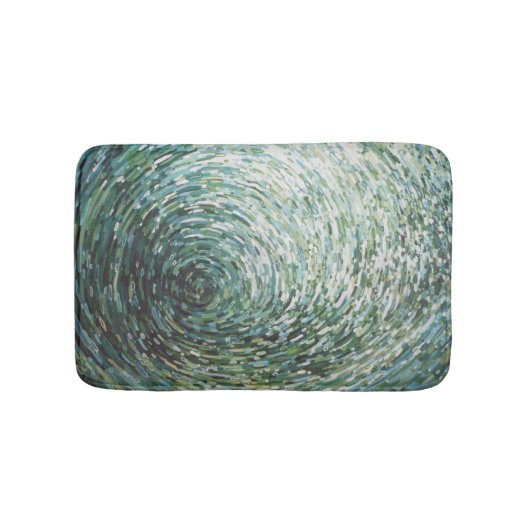 Seeschaum-Grün u. Wellen-Bad-Matte Juul Browns Badematte (Vorderseite)