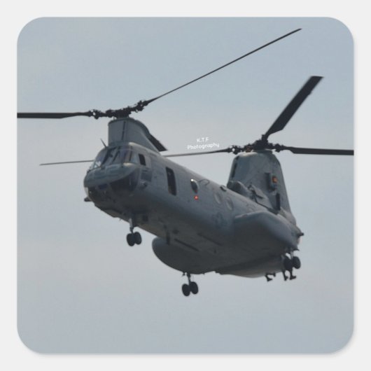 Seescheid CH-46 Quadratischer Aufkleber (Vorderseite)