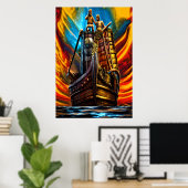 Seeschiff | AI Art Poster (Heimbüro)