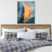 Seeschiff auf See/Ozean in Nebel, Segeln Leinwanddruck (Insitu (Schlafzimmer))