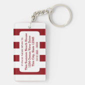 Seeschiff mit rotem Streifen Schlüsselanhänger (Rückseite)