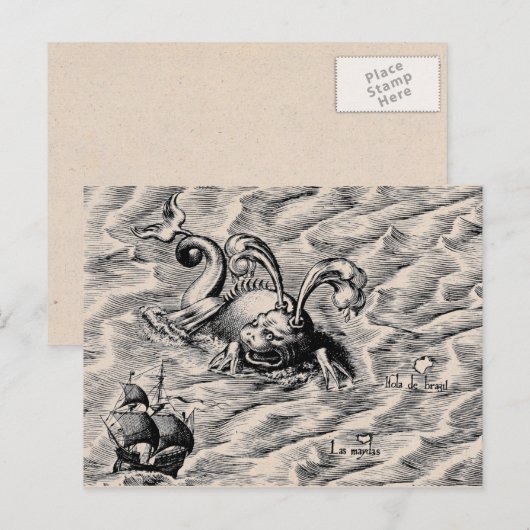 Seeschiff Postkarte (Vorne/Hinten)