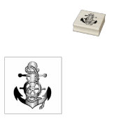 Seeschiffahrrad mit Anker Gummistempel (Stempel)