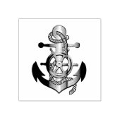 Seeschiffahrrad mit Anker Gummistempel (Prägung)