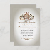 Seeschiffahrrad und Liebe Herz Hochzeit RSVP (Vorne/Hinten)