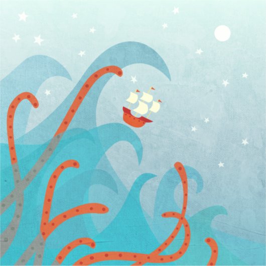 Seeschiffahrtsmonster Aufkleber (Vorderseite)