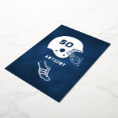 Seeschiffe und Silberfußball Geburtstagskarton Folieneinladung (Gedreht)