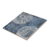 Seeschiffe Wasserfarbe Meeresblau Weiß Fliese (Seite)