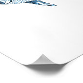 Seeschifffahrt an der Küste blau Poster (Ecke)