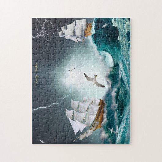 Seeschifffahrt auf dem Schiff Meereswellen Puzzle (Vertikal)